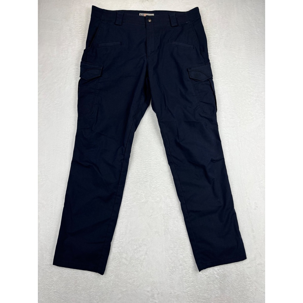 5.11 Tactical Stryke Mens 36x32 Pnats Dark Navy Blue Ripstop Cargo
